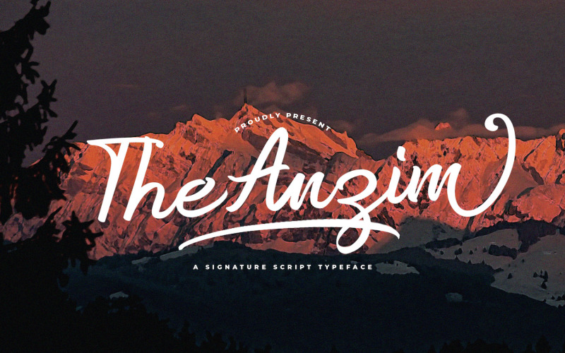 Download Шрифт "Anzim - Signature Cursive Font" / Anzim - Signature Cursive Font - Шрифт на тему графика calligraphy,handlettering,handwritten,script,signature,luxury,modern,feminime,classy,stylish,casual,handdrawn,elegant,ligature,whimsical