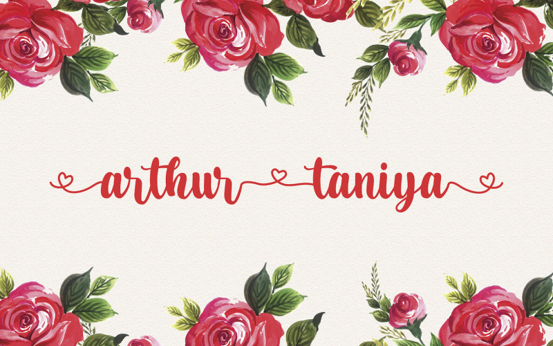 Arthur Taniya - Mooie kalligrafie lettertype