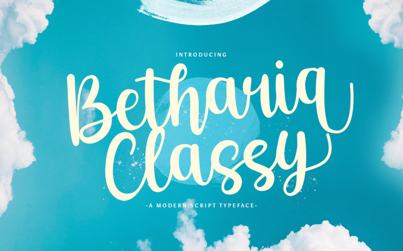 Betharia Classy - современный курсивный шрифт