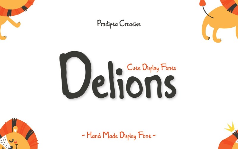 Download Шрифт "Delions - Cute Display Font" / Delions - Cute Display Font - Шрифт на тему графика handwriting,handwritten,handlettered,handlettering,uppercase,playful,children,happy,kid,displayfont