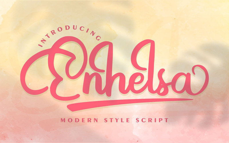 Enhelsa | Fonte cursiva de estilo moderno