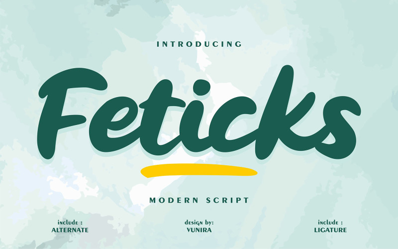 Feticks | Fonte cursiva de Moden