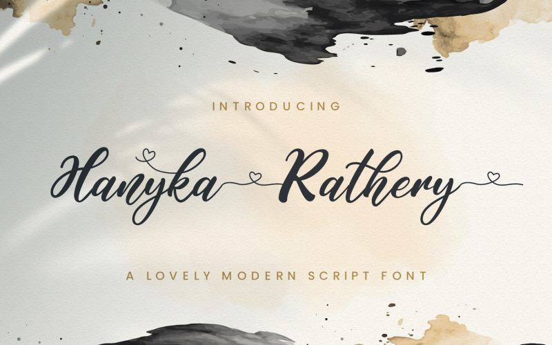 Download Шрифт "Hanyka Rathery - Lovely Cursive Font" / Hanyka Rathery - Lovely Cursive Font - Шрифт на тему графика calligraphy,handlettering,handwritten,signature,luxury,modern,feminime,lovely,stylish,casual,handdrawn,elegant,ligature,whimsical,script