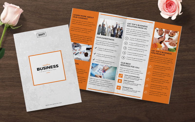 Download Фирменный стиль "Minimal Business Brochure - Corporate Identity Template" / Minimal Business Brochure - Corporate Identity Template - Фирменный стиль на тему графика 2 fold,bifold,business,clean,corporate,creative,design,fresh,indd,print template,psd,template