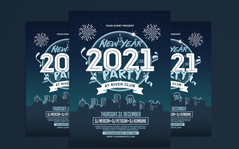 Download Фирменный стиль "New Year Flyer 2021 - Corporate Identity Template" / New Year Flyer 2021 - Corporate Identity Template - Фирменный стиль на тему графика 2021 party,anniversary party,birthday party,celebration,champagne,champagne party,christmas,christmas eve,christmas flyer,christmas party,club,clubhouse,disco,disco flyer,mithilacreation,new 
