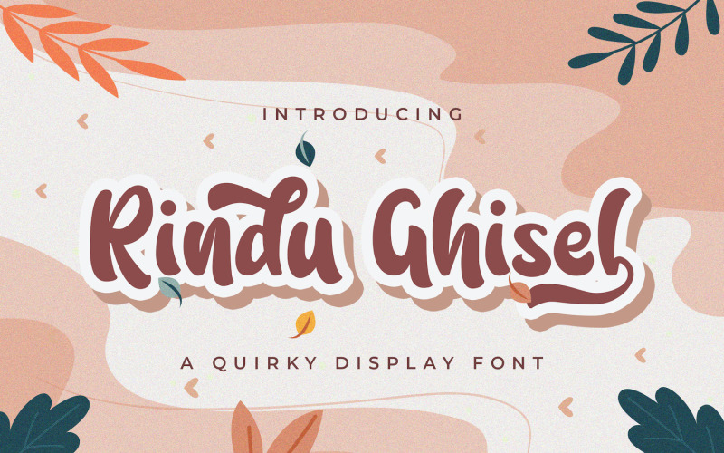 Rindu Ghisel - Ekscentryczna czcionka kursywna
