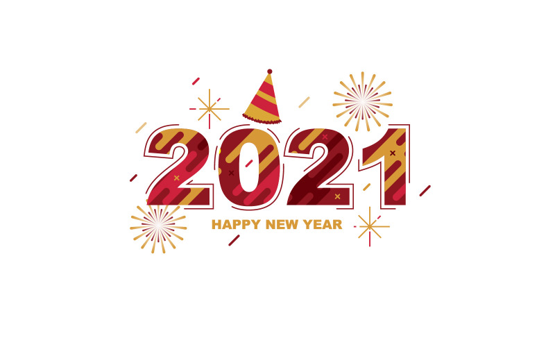 Download Иллюстрация "New Year Fireworks - Illustration" / New Year Fireworks - Illustration - Иллюстрация на тему графика fireworks,happy,new,year,holiday,greeting,card,background,template,vector,illustration,concept,2021,celebrate,banner,text,festive,graphic,party,wallpaper