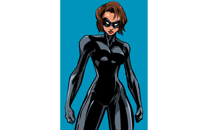 Download Иллюстрация "Superheroine Battle Mode No Cape - Illustration" / Superheroine Battle Mode No Cape - Illustration - Иллюстрация на тему графика woman,girl,female,super,heroine,superhero,superheroine,hero,mask,cartoon,strong,powerful,power,strength,muscular,attractive,sexy,beautiful,independent,standing