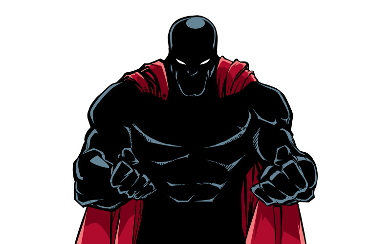 Download Иллюстрация "Raging Superhero Silhouette - Illustration" / Raging Superhero Silhouette - Illustration - Иллюстрация на тему графика superhero,super,hero,man,power,silhouette,raging,rage,fury,fierce,mad,angry,ferocious,action,battle,villain,clenched,fist,comic book,comics