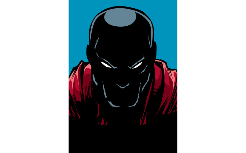Silueta de retrato de superhéroe - Ilustración