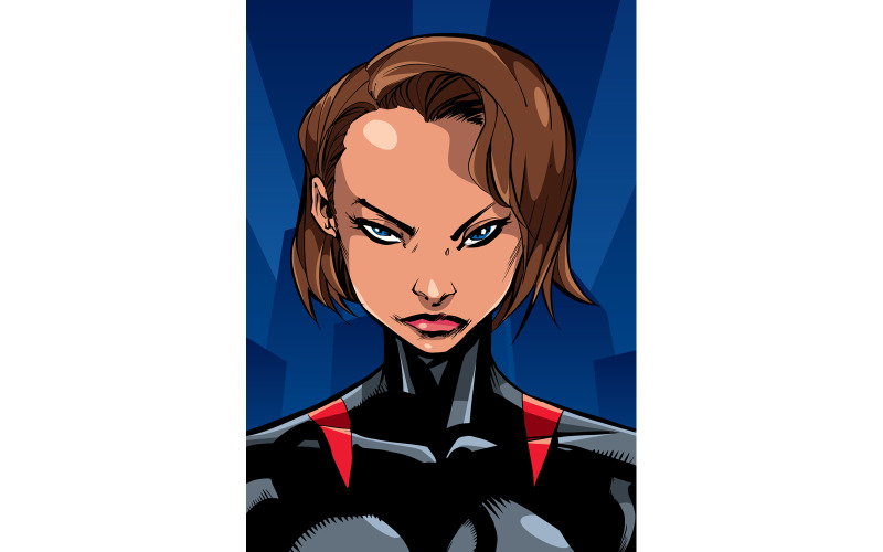Download Иллюстрация "Superheroine Portrait Night - Illustration" / Superheroine Portrait Night - Illustration - Иллюстрация на тему графика hero,cartoon,character,superhero,superheroine,super,heroine,female,woman,power,powerful,portrait,city,cityscape,night,dark,illustration,hand drawn,under cover,undercover