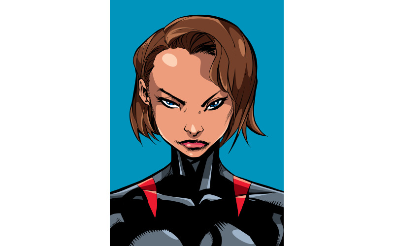 Download Иллюстрация "Superheroine Portrait No Mask - Illustration" / Superheroine Portrait No Mask - Illustration - Иллюстрация на тему графика hero,cartoon,character,superhero,superheroine,super,heroine,female,woman,power,powerful,portrait,illustration,line art,hand drawn,looking at camera,sexy,fit,fitness,beautiful