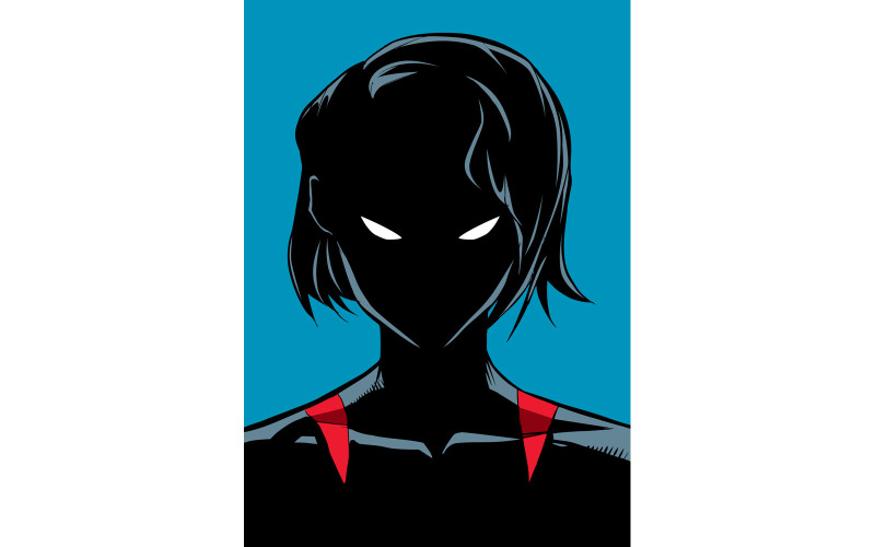 Download Иллюстрация "Superheroine Portrait Silhouette - Illustration" / Superheroine Portrait Silhouette - Illustration - Иллюстрация на тему графика hero,cartoon,character,superhero,superheroine,super,heroine,female,woman,power,powerful,portrait,illustration,silhouette,hand drawn,mask,masked,under cover,undercover