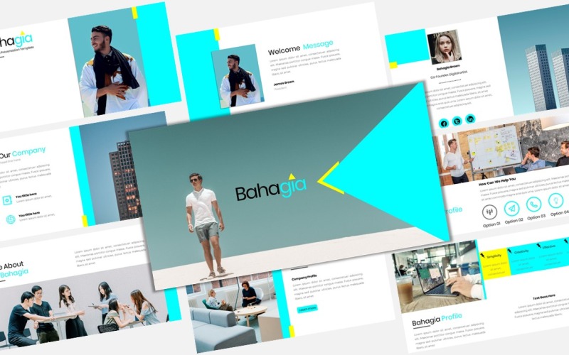 Bahagia - Modèle PowerPoint de création d'entreprise
