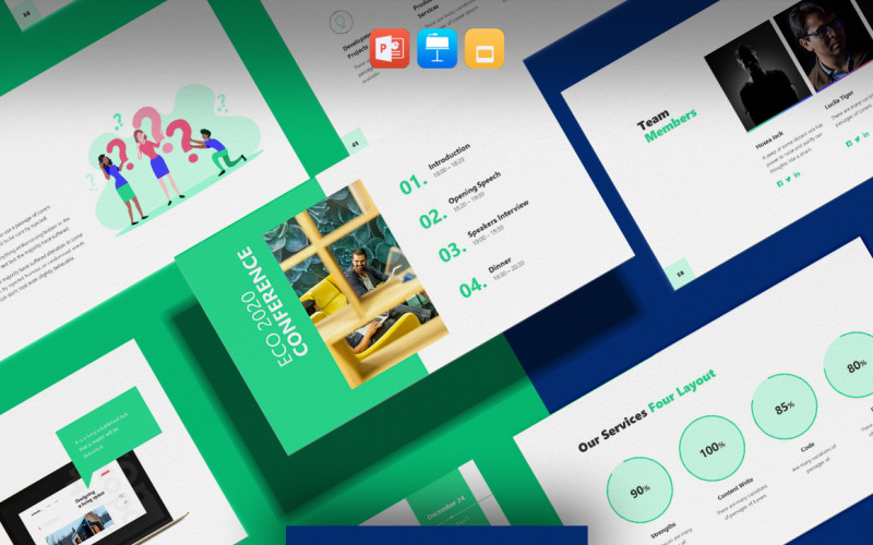 Business - Smooth Animated Presentation Bundle PowerPoint template