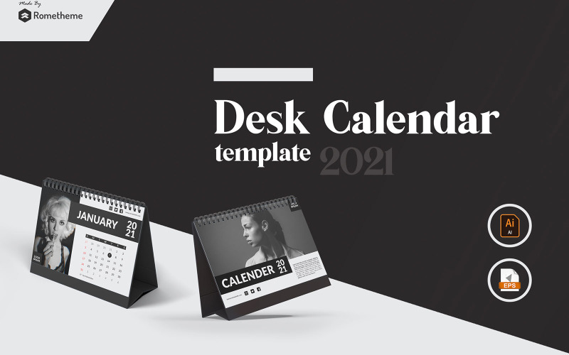 Download Фирменный стиль "Calendar 2021 Vol.01 KF - Corporate Identity Template" / Calendar 2021 Vol.01 KF - Corporate Identity Template - Фирменный стиль на тему графика calendar,2021,template,business,minimalist,elegant,corporate,agency,black,white,design,print,modern,dark,simple,clean