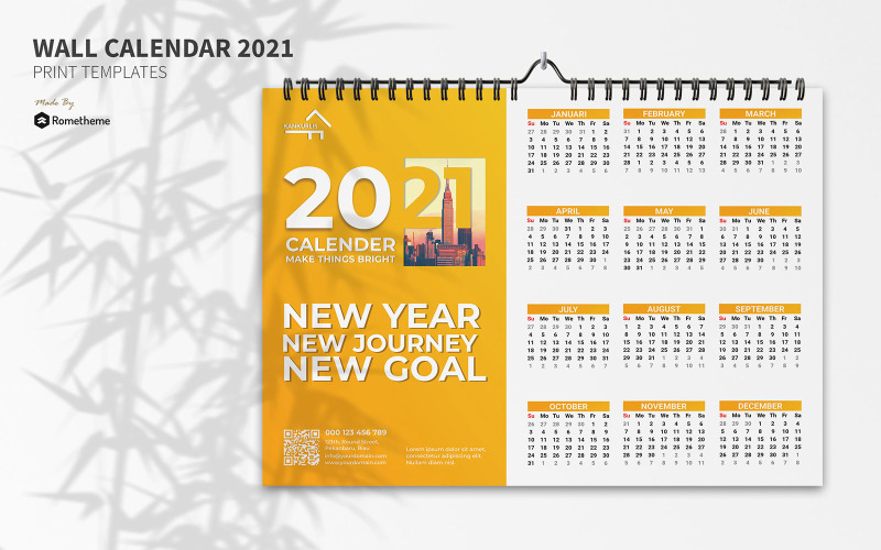 Download Фирменный стиль "Calender 2021 vol.02 - Corporate Identity Template" / Calender 2021 vol.02 - Corporate Identity Template - Фирменный стиль на тему графика 2021,a3,business,calendar,company,corporate,creative,design,minimalist,personal,print,product,professional,psd,white,yellow