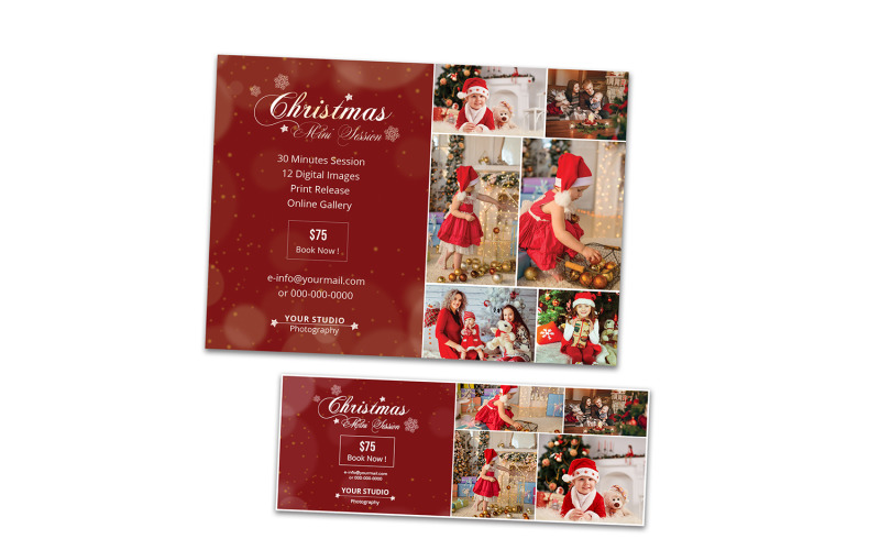 Download Фирменный стиль "Christmas Photography Mini Session - Corporate Identity Template" / Christmas Photography Mini Session - Corporate Identity Template - Фирменный стиль на тему графика christmas mini session,photography marketing,holiday mini session,marketing board,christmas photo session,photographer,holiday photography,photoshop template,facebook cover