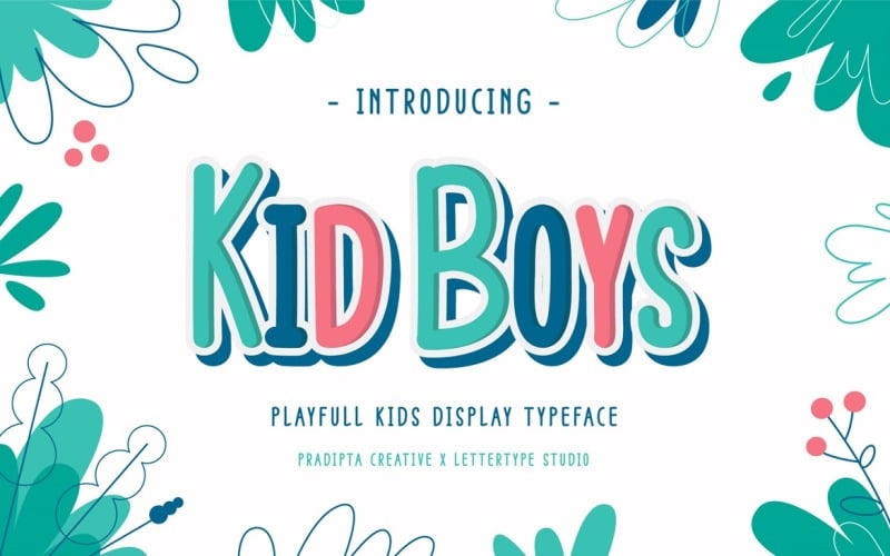 Kid Boys - Police d'affichage ludique