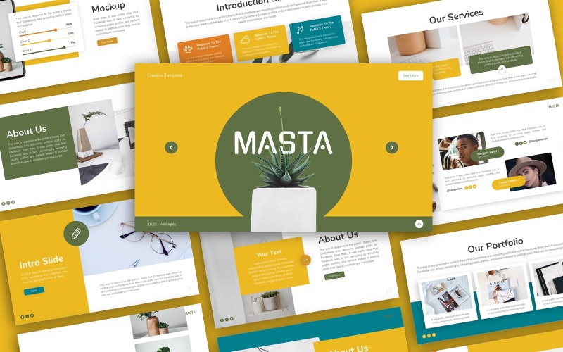 Modèle PowerPoint de présentation créative de Masta