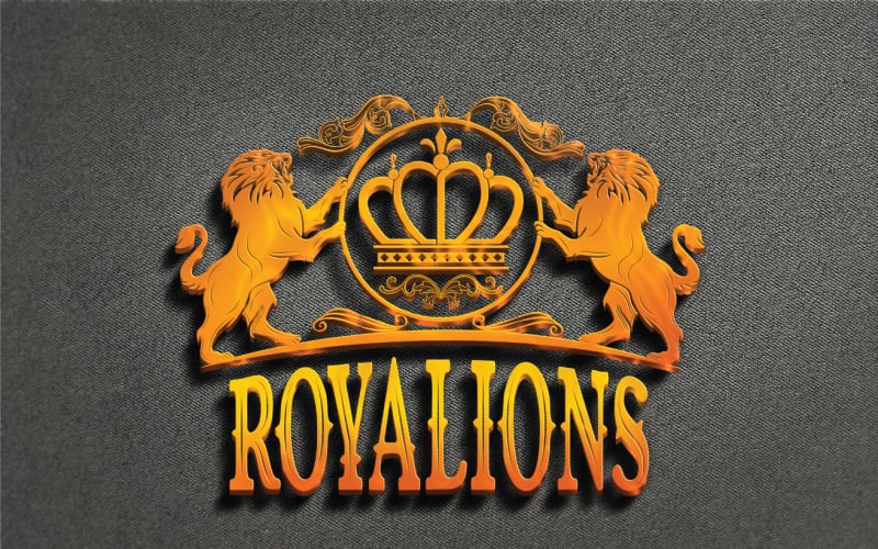 Royal Gold Lion Logo Emblem Icon Stock Vector - Illustration of bold,  crown: 247612472