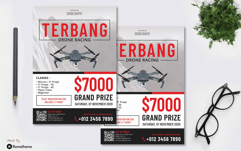 Download Фирменный стиль "Terbang Flyer - Corporate Identity Template" / Terbang Flyer - Corporate Identity Template - Фирменный стиль на тему графика banner,cbrochure,elegant,fly,flyer,flying,grey,market,marketing,poster,product,psd,red,services,shop,tech,technology,template,terbang,white