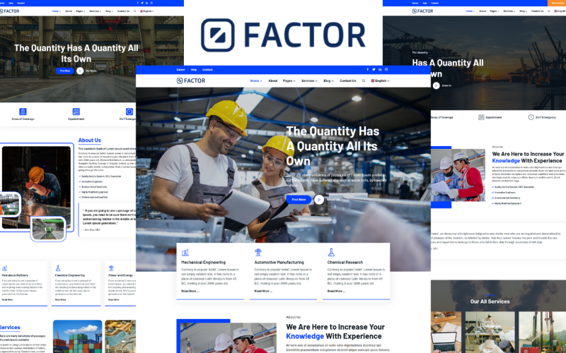 Faktör - Endüstri ve Fabrika HTML5 Web Sitesi Şablonu