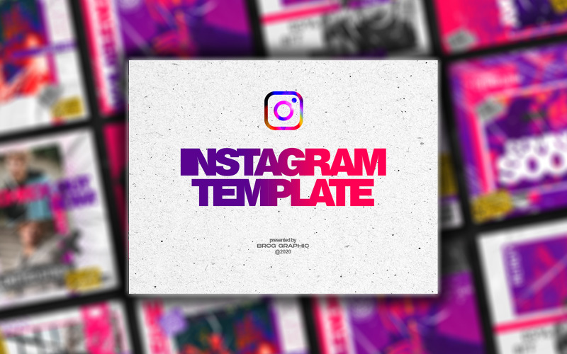 Pinkyple Instagram Template for Social Media