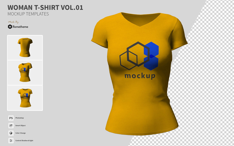 Download Мокап для продукта "Woman T-shirt product mockup" / Woman T-shirt product mockup - Мокап для продукта на тему графика women,mockup,mockups,display,branding,apparel