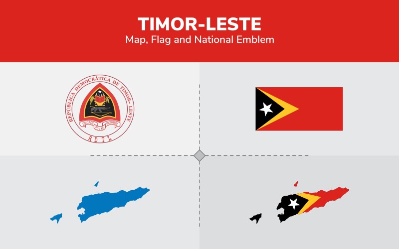 Download Иллюстрация "Leste Map, Flag and National Emblem - Illustration" / Leste Map, Flag and National Emblem - Illustration - Иллюстрация на тему графика continents,countries,map,political map,traveling,vector,emblem,national,flag,coat,arms,country,symbol,nations,state,sign,nation,badge,symbolic object,europe