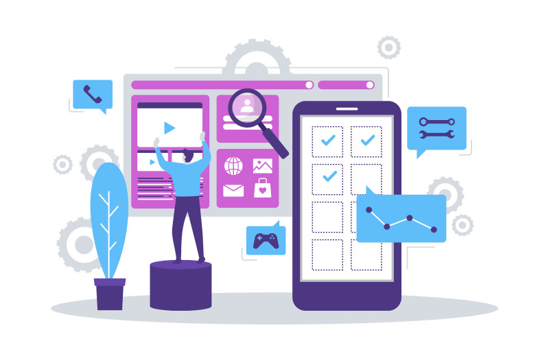 Design Mobile App - Ilustração