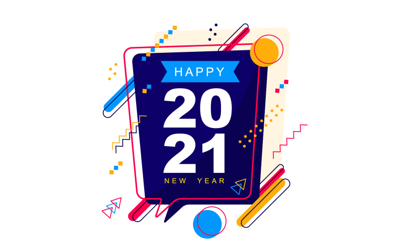 Download Иллюстрация "Greeting Card Background - Illustration" / Greeting Card Background - Illustration - Иллюстрация на тему графика happy,new,year,holiday,greeting,card,abstract,background,template,vector,illustration,concept,2021,celebrate,banner,text,festive,graphic,party,wallpaper