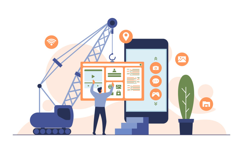 Heavy Build-app - illustratie