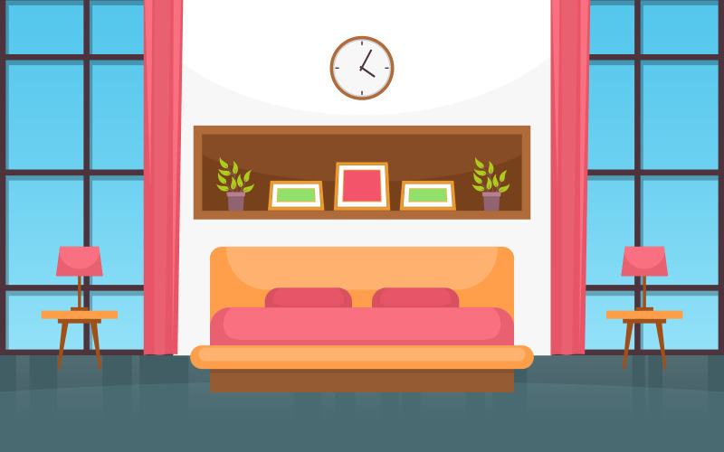 Interior Design Camera Da Letto - Illustrazione