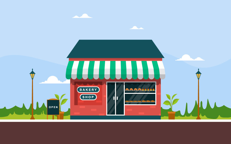 Showcase Food Facade - Ilustração