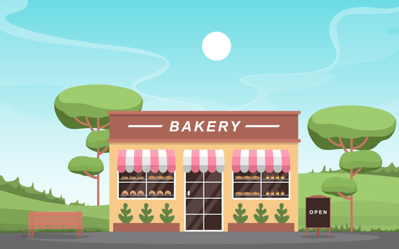 Showcase Street Bakery - ilustracja