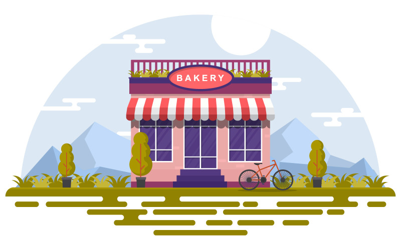 Sklep Front Shop - ilustracja