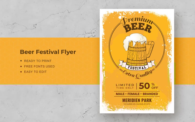Download Фирменный стиль "Beer Festival Flyer - Corporate Identity Template" / Beer Festival Flyer - Corporate Identity Template - Фирменный стиль на тему графика advertising,alcohol,background,banner,bar,beer,beverage,brewery,creative,design,drink,eatery,festival,festive,flier,flyer,food,glasses,graphic,hop