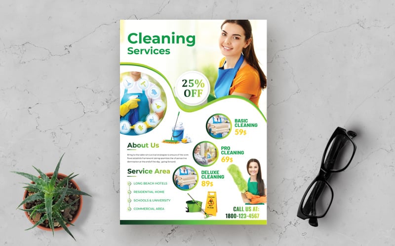 Cleaning Flyer - Corporate Identity Template