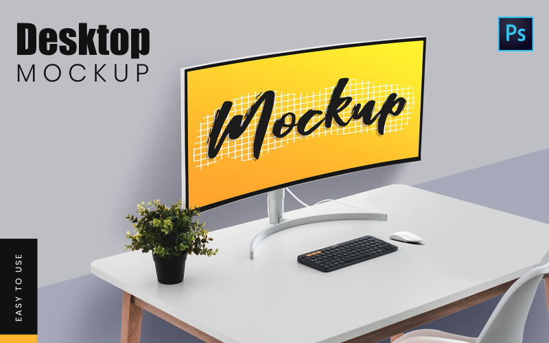 Download Мокап для продукта "Desktop product mockup" / Desktop product mockup - Мокап для продукта на тему графика apple,imac,system,monitor,with,table,desktop,psd,mockups,website,graphic,presentations,branding,mockup,computer,template