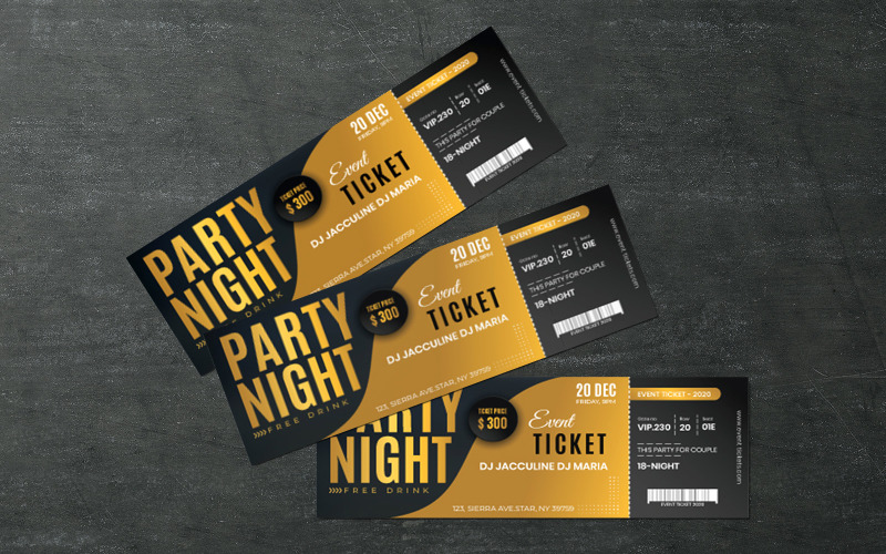 Event Ticket - Corporate Identity Template - TemplateMonster