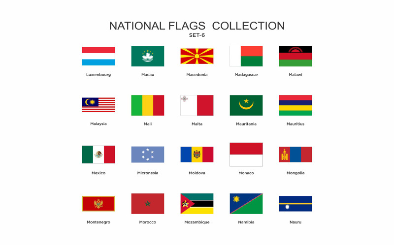 Ícone do conjunto de bandeiras nacionais Vol-6