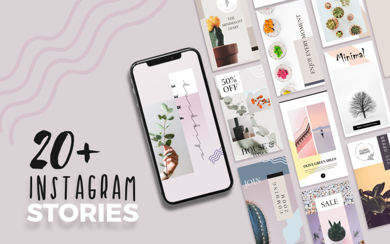 Download Шаблон для соцсетей "Instagram Stories Social Media Template" / Instagram Stories Social Media Template - Шаблон для соцсетей на тему графика instagram,stories,social,media,templates,promotions,creative,modern,template,story,facebook,blog,shopping,offers,business