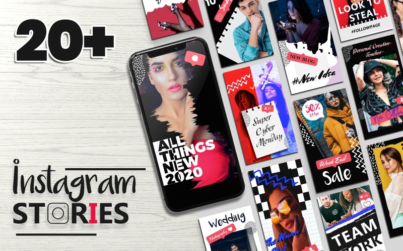 Download Шаблон для соцсетей "Instagram Stories Social Media Template" / Instagram Stories Social Media Template - Шаблон для соцсетей на тему графика instagram,stories,social,media,templates,promotions,template,post,banner,facebook,story,creative,modern,fashion,blog