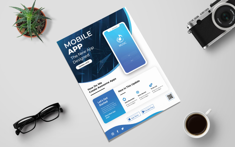 Mobile App - Vorlage für Unternehmensidentität