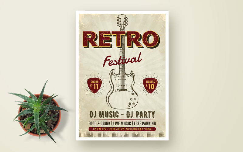 Download Фирменный стиль "Music Flyer - Corporate Identity Template" / Music Flyer - Corporate Identity Template - Фирменный стиль на тему графика design,background,music,template,vector,concert,poster,art,party,illustration,flier,banner,text,event,rock,musical,grunge,graphic,band,invitation