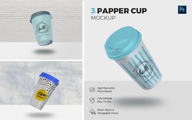 Download Мокап для продукта "Paper Cup product mockup" / Paper Cup product mockup - Мокап для продукта на тему графика paper,cup,psd,mockup,website,graphic,presentations,branding,coffee,starbucks,cups,modern,creative,eco,friendly