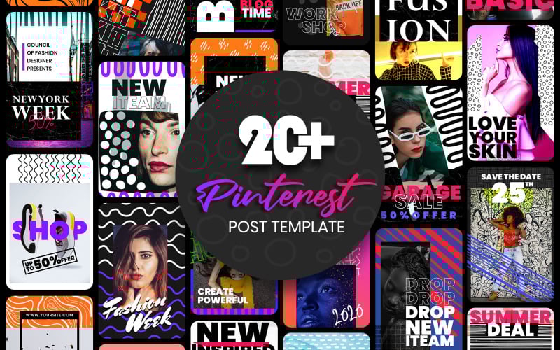 Download Шаблон для соцсетей "Pinterest Post Social Media Template" / Pinterest Post Social Media Template - Шаблон для соцсетей на тему графика pinterest,social,media,template,promotions,templates,post,banner,creative,offer,offers,fashion,blog,magazine,promotion