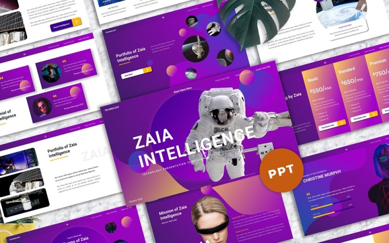 Zaia - шаблон технологии PowerPoint