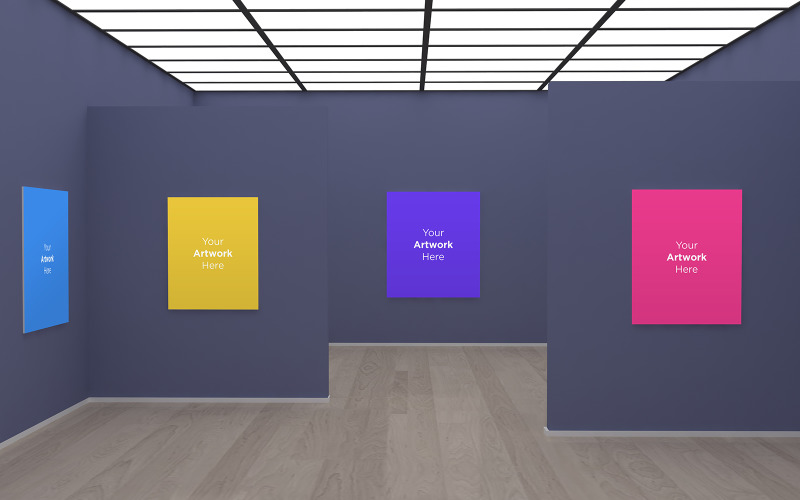 Download Мокап для продукта "Art Gallery Four Frames 3D product mockup" / Art Gallery Four Frames 3D product mockup - Мокап для продукта на тему графика studio,photo,light,rendering,concept,architecture,wall,mockup,interior,gallery,white,room,art,empty,space,picture,mock,up,blank,exhibition